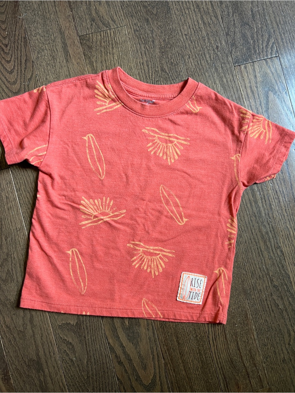 Cat & Jack Surf Boxy Coral Short Sleeve Tee for Kids size 4T